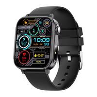 Montre connectée P80 Type-C avec écran IPS carré, bracelet en silicone, appels, surveillance de la fréquence cardiaque, étanche IP67, compatible SIM - FitPro