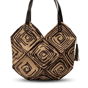 Handmade Woven Casual Tote Raffia Handbag Geometric <b>Beach</b> Travel Shoulder <b>Bag</b> <b>Lady</b> Soft Private Label OEM ODM - Product Image 4