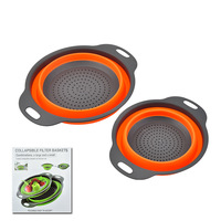 Ensemble de 2 paniers filtrants pliables USSE, ensemble de filtres de vidange, panier à fruits, récipient de cuisine