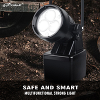 Lampe de travail portable anti-explosion Foxhawk ATEX Zone 12V à batterie rechargeable LED IP66 pour atelier et extérieur avec fixation magnétique