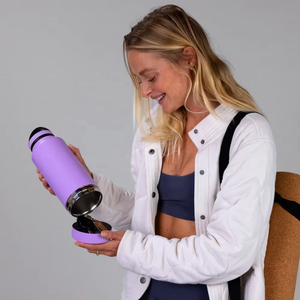 Bouteille d'eau portable pour chien en acier inoxydable de 32 oz, 3-en-1, bol de voyage extérieur, anti-fuite, légère, pour le <span class=keywords><strong>camping</strong></span>, la randonnée, les chats et les animaux domestiques - Product Image 5