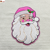 Patchs en chenille de Noël à thermocoller, grands patchs brodés en chenille de Père Noël, autocollants personnalisés pour vêtements
