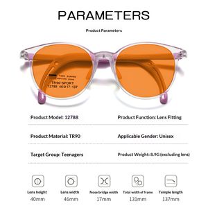 Lunettes de vue unisexe anti-lumière bleue, monture carrée légère, verres orange, TR90, haute qualité, style tendance, vente en gros OEM 100% - Product Image 3