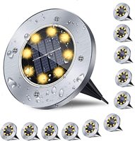 Lumière LED solaire étanche IP68 pour extérieur, avec télécommande, pour allée, jardin, cour, aménagement paysager