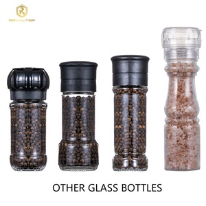 Botol Bumbu Kaca Grosir, Stoples Dapur, Penggiling Garam & Merica Manual, Pengocok Garam dan Penggiling Merica dengan Tutup Penggiling Plastik - Product Image 6