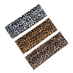Sexy <b>leopard</b> print wide elastic <b>headband</b>, suitable for sports, fitness, yoga, makeup, retro style hair accessories - Product Image 3