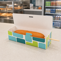 Cajas de Papel para Hot Dogs, Plegables, de Grado Alimenticio, Impresión Personalizada al por Mayor, Ecológicas, Desechables, Resistentes a la Grasa, Contenedores para Snacks de Fábrica