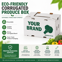Cajas de Cartón Corrugado Impresas Personalizadas de Fábrica para Envío de Brócoli, con Laminación Mate, Relieve, Esponja y Cierre Magnético