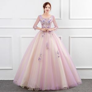 Women Long Tulle Stage Performance Dress Light Purple Elegant Off Shoulder Full Skirt For Solo Performance Art Exam - Product Image 2