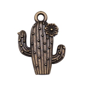Colgante de <span class=keywords><strong>Cactus</strong></span> en Flor de 20x14mm con 1 Bucle, de Aleación de Zinc en Plata Antigua, para Pendientes <span class=keywords><strong>Colgantes</strong></span> Estilo Bohemio del Desierto - Product Image 5