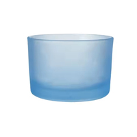 Vente en gros de pots à bougies en verre vides personnalisables pour l'aromathérapie, porte-bougie en verre teinté, décoration de la maison pour Pâques et la Saint-Valentin