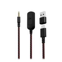Headset Gaming HyperX Cloud III Hitam Merah Berkabel, Headphone Metal Over Ear DTS Bass untuk PC, Pasokan Grosir