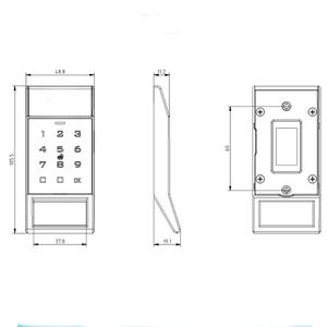 Gimnasio Yoga Fitness Natación Cajones Electrolock Contraseña electrónica Teclado Gabinete Aleación de zinc Código inteligente <span class=keywords><strong>Locker</strong></span> Lock - Product Image 6