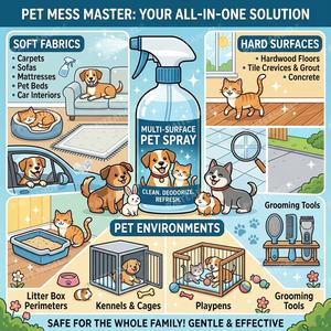 <span class=keywords><strong>Spray</strong></span> Elimina Odori per Animali Domestici OEM Personalizzato 15B CFU Probiotico Bio-Enzimatico per Urina di Gatto, per Tappeti e Pavimenti Senza Risciacquo - Product Image 2