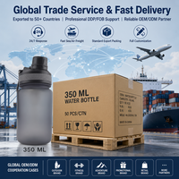 Bouteille d'eau double usage 350 ml avec logo personnalisé, impression en petite série, faible MOQ, fabricant OEM ODM, marques promotionnelles fitness