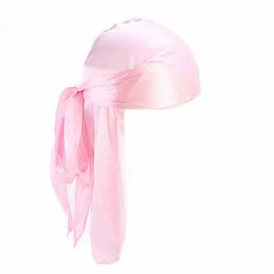 Écharpe, Bonnet, Chapeau de pirate, Bonnets de chimiothérapie, Durag, Turban pour femmes musulmanes, Durag soyeux de couleur unie pour hommes - Product Image 6
