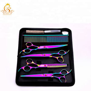 Juego <span class=keywords><strong>de</strong></span> tijeras profesionales para cortar y adelgazar el pelo <span class=keywords><strong>de</strong></span> mascotas, juego <span class=keywords><strong>de</strong></span> tijeras <span class=keywords><strong>de</strong></span> peluquería <span class=keywords><strong>de</strong></span> acero inoxidable para mascotas EUR PET - Product Image 6