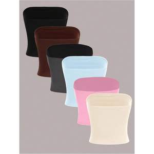 Haut court moulant sans bretelles pour femme, style bandeau, en jersey uni, taille naturelle - Product Image 4