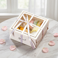 Boîtes en carton rigide pour gâteau au chocolat et aliments pour bébés avec fermeture magnétique et poignée, doublure personnalisable et portable