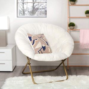 Oversized Modern Club Folding <b>Moon</b> <b>Chair</b> Aluminum Frame Wholesale Portable <b>Camping</b> & Beach <b>Chair</b> Soft Cozy Saucer Design - Product Image 3