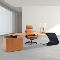 Escritorio Ejecutivo Moderno, Conjunto de Muebles de Oficina para Computadora, Moderno, para Personal Administrativo, Centro de Servicios