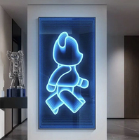 Miroir infinity mural led 3d néon coloré, vente en gros, miroir infinity tunnel, miroir infinity led