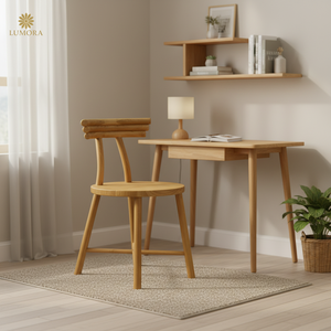 Micah Ergonomic Modern Dining Chair with Solid Wood <b>Backrest</b> Stable Design for Home Office & Apartment Use - Product Image 2