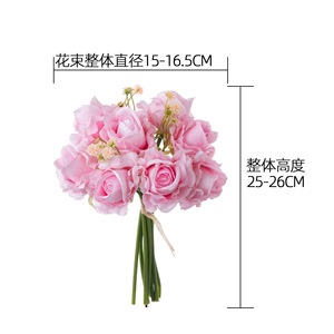 ช่อดอกกุหลาบประดิษฐ์ CallaFloral สีขาว ชมพู แดง ม่วง สำหรับตกแต่งงานแต่งงาน ดอกไม้จำลองคุณภาพสูงสำหรับตกแต่งบ้านและงานปาร์ตี้ - Product Image 4
