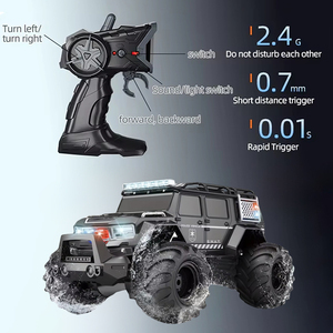 Nouvelle voiture télécommandée 4x4 avec lumières, amphibie, cascades, radio 2.4G, tout-terrain, grandes roues, voiture de police, jouets pour enfants garçons - Product Image 5
