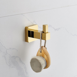 Single Brass <strong>Coat</strong> <strong>Hook</strong> with Brushed Gold Finish Hotel Wall Hanging <strong>Hooks</strong> for Bathroom Clothing Free Punching Single <strong>Coat</strong> Hanger - Product Image 6