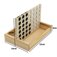 Jeu de société 4 en ligne personnalisé en bois, design 3D, antidérapant, pour la famille, les fêtes, la maternelle et les enfants