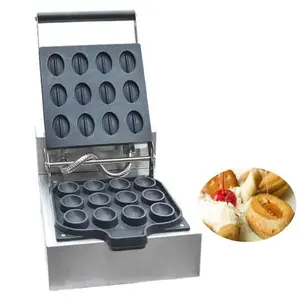 Commerciële Hot Koop Elektrische Anti-aanbak 12 Stuks Mini Cookie Koffie Bonen Wafel Maker Machines