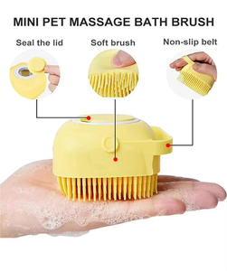 Produits les plus vendus Nettoyage pour animaux de compagnie Fournitures de bain Brosse de massage pour animaux de compagnie Distributeur de shampoing Brosse de bain pour chiens - Product Image 6