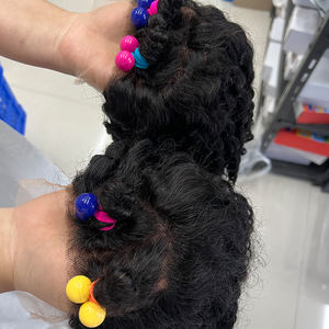 Nouvelles Perruques pour Enfants en <span class=keywords><strong>Cheveux</strong></span> 100% Humains, Frontale 4x4 en Dentelle, Longueur 8 Pouces, <span class=keywords><strong>Cheveux</strong></span> Crépu Frisé, Perruques Sans Colle pour Enfants - Product Image 4