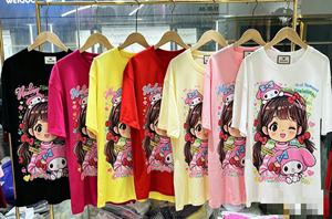 Camiseta de manga corta para mujer, estilo holgado, talla grande, con estampado de oso de dibujos animados, blusa para niña, moda 2026, venta al por mayor - Product Image 4