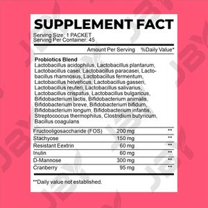 JBY OEM Probiotiques pour Femmes et Adultes, 50 Milliards de Bactéries, Avantages Beauté, Poudre Instantanée, <span class=keywords><strong>Pack</strong></span> de 45, Complément Alimentaire - Product Image 2