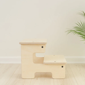 Tabouret d'appoint portable antidérapant pour tout-petits, petit marchepied compact avec coussinets de sécurité pour cuisine et salle de bain - Product Image 3