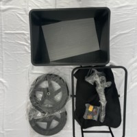 Nouvelle remorque de vélo pliable robuste de 15 kg, chariot de transport multifonction durable, chariot de remorquage noir, garantie de 2 ans