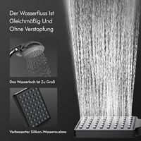 Système de douche avec thermostat, ensemble de mitigeur de douche pluie en acier inoxydable 304, robinet thermostatique de baignoire en cuivre pour salle de bain