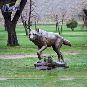Artesanía <span class=keywords><strong>de</strong></span> Metal <span class=keywords><strong>de</strong></span> jardín al aire libre, <span class=keywords><strong>escultura</strong></span> animal vida tamaño bronce <span class=keywords><strong>Lobo</strong></span> estatuas <span class=keywords><strong>escultura</strong></span> para venta - Product Image 4