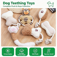 Lot de jouets à mâcher en peluche et cordes, écologiques, avec logo personnalisé OEM, pour la vente en gros par le fabricant, jouets interactifs amusants pour chiens de toutes races