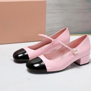 Nouvelles Chaussures pour Femmes de Luxe de Créateur MIU à Bout Carré, à Enfiler, en Cuir Véritable, Talons D'Orsay de 4 cm, Idéales pour l'Été - Product Image 5