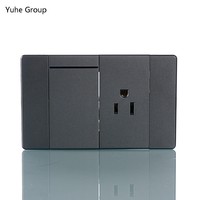 Interrupteur mural tactile, panneau tactile, style électrique sud-américain, 16A 250V, design minimaliste, indice de protection IP20, durable, installation facile, PC