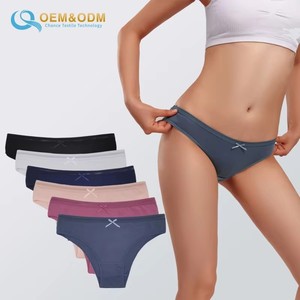Tanga de Algodón para Mujer, con Decoración de Lazo, Control Ligero, Transpirable, Sin Costuras, para Uso Diario - Product Image 4