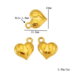 Stainless Steel Miniature Pendants Heart Puppy Cross Bow Bull Head <b>Bear</b> <b>Cute</b> Charms Jewelry Findings - Product Image 2