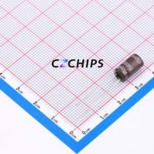 Condensador Electrolítico de Aluminio de 470uF 10V 6.3x11GL con Orificio Pasante, D6.3xL11mm 470uF 20% 10V 410mA-100kHz - Product Image 1