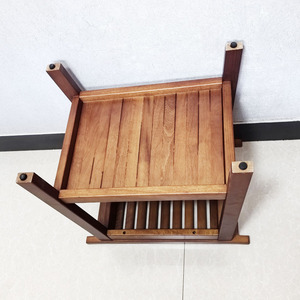 Three Craftsmen Teak Shower Stool 50x35x46cm Double Layer Bathroom <b>Bath</b> Seat Outdoor Pool Side <b>Storage</b> Rack - Product Image 2