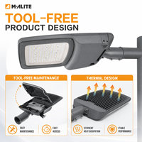 Lampe de rue LED haute efficacité 190lm W IP66 IK10 pour éclairage extérieur de routes et autoroutes, installation flexible