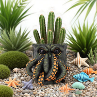 Vase en résine style Cthulhu, tentacule de pieuvre, ornement de table, décoration d'Halloween