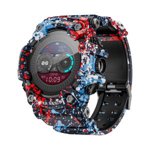 Montre connectée de sport avec appels Bluetooth, batterie 300 mAh, boussole, lampe torche, étanche <span class=keywords><strong>5</strong></span> <span class=keywords><strong>ATM</strong></span>, écran 1,32 pouces, surveillance de la pression artérielle, Lokmat Attack GT - Product Image 1